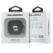 Karl Lagerfeld KLA4RUNIKK AirPods 4 cover Silicone Karl Head 3D tok, fekete