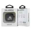 Karl Lagerfeld KLA4RUNKCHK AirPods 4 cover Silicone Karl&Chaupette Head 3D tok, fekete