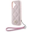 Karl Lagerfeld Quilted Initial Logo & Chain Strap iPhone 16 tok, rózsaszín