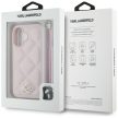 Karl Lagerfeld Quilted Initial Logo & Chain Strap iPhone 16 tok, rózsaszín