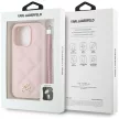 Karl Lagerfeld Quilted Initial Logo & Chain Strap iPhone 16 Pro tok, rózsaszín