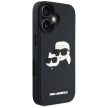 Karl Lagerfeld HC 3D Rubber Double Heads iPhone 16 tok, fekete