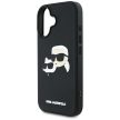Karl Lagerfeld HC 3D Rubber Double Heads iPhone 16 tok, fekete