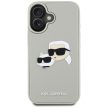 Karl Lagerfeld HC 3D Rubber Double Heads iPhone 16 tok, bézs