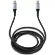 Lacoste Set 2in1 tok + USB-C kábe Iconic Petit Pique Woven MagSafe iPhone 16 Pro Max tok, fekete