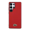 Lacoste Iconic Petit Pique Woven Logo MagSafe Samsung Galaxy S25 Ultra tok, piros