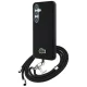 Lacoste Iconic Petit Pique Woven Logo CBDY Strap MagSafe Samsung Galaxy S25 tok, fekete