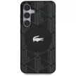 Lacoste Monogram W/ tok, ezüst Croc Logo MagSafe Samsung Galaxy S25 tok, fekete