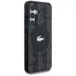 Lacoste Monogram W/ tok, ezüst Croc Logo MagSafe Samsung Galaxy S25 tok, fekete