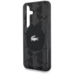 Lacoste Monogram W/ tok, ezüst Croc Logo MagSafe Samsung Galaxy S25 tok, fekete