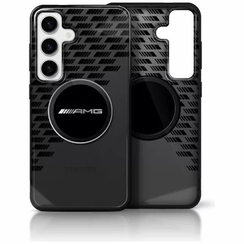 AMG Transparent Rhombs MagSafe Samsung Galaxy S25 tok, fekete