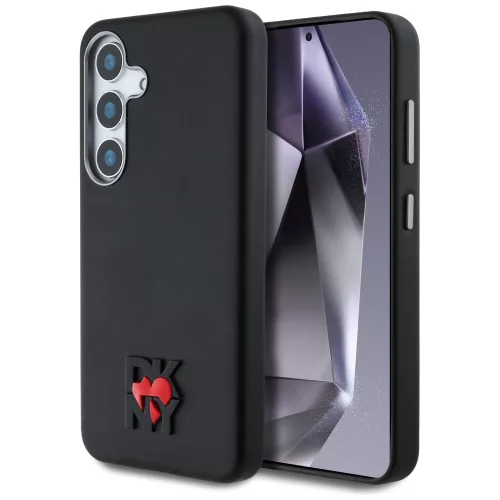 DKNY Leather Heart of NY Samsung Galaxy S25 tok, fekete