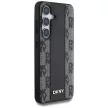 DKNY Leather Checkered Pattern MagSafe Samsung Galaxy S25 tok, fekete