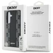 DKNY Leather Checkered Pattern MagSafe Samsung Galaxy S25 tok, fekete