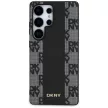 DKNY Leather Checkered Pattern MagSafe Samsung Galaxy S25 Ultra tok, fekete