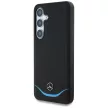 Mercedes Leather Contrasted Blue Horizontal Curve MagSafe Samsung Galaxy S25 tok, fekete