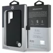 Mercedes Leather Horizontal Debossed Curves MagSafe Samsung Galaxy S25 Ultra tok, fekete