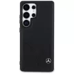 Mercedes Leather Curved Stitches Samsung Galaxy S25 Ultra tok, fekete