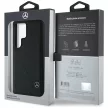 Mercedes Leather Curved Stitches Samsung Galaxy S25 Ultra tok, fekete