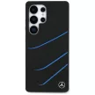 Mercedes Silicone Contrasted Curves MagSafe Samsung Galaxy S25 Ultra tok, fekete