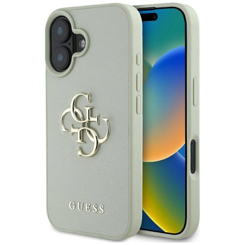 Guess Hardcase PU Grained Big 4G Classic Logo Case iPhone 16 6,1" tok, zöld