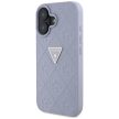 Guess Hardcase PU Grained Hot Stamp 4G Triangle Metal Case iPhone 16 6,1" tok, lila