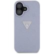 Guess Hardcase PU Grained Hot Stamp 4G Triangle Metal Case iPhone 16 6,1" tok, lila