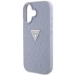 Guess Hardcase PU Grained Hot Stamp 4G Triangle Metal Case iPhone 16 6,1" tok, lila