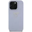 Guess Hardcase PU Grained Hot Stamp 4G Triangle Metal Case iPhone 16 Pro 6,3" tok, lila