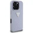 Guess Hardcase PU Grained Hot Stamp 4G Triangle Metal Case iPhone 16 Pro Max 6,9" tok, lila