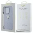 Guess Hardcase PU Grained Hot Stamp 4G Triangle Metal Case iPhone 16 Pro Max 6,9" tok, lila
