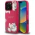 GUESS iPhone 16 Pro MagSafe GUHMP16LPGNMPLMF (PU Grained Flowers Classic Logo) fuschia