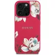 GUESS iPhone 16 Pro MagSafe GUHMP16LPGNMPLMF (PU Grained Flowers Classic Logo) fuschia
