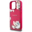 GUESS iPhone 16 Pro MagSafe GUHMP16LPGNMPLMF (PU Grained Flowers Classic Logo) fuschia
