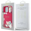 GUESS iPhone 16 Pro MagSafe GUHMP16LPGNMPLMF (PU Grained Flowers Classic Logo) fuschia