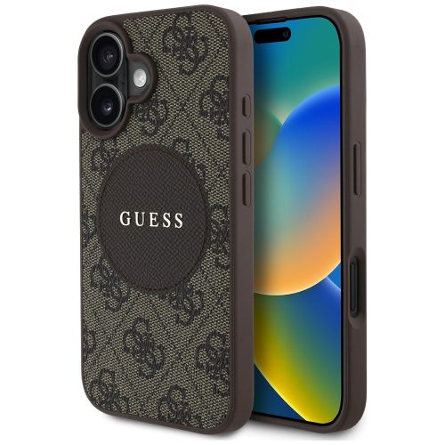 Guess 4G Circle Classic Logo MagSafe iPhone 16 tok, barna