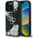 Guess Grained tok, rózsaszíns Big 4G logo iPhone 16 Pro Max tok, fekete