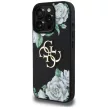 Guess Grained tok, rózsaszíns Big 4G logo iPhone 16 Pro Max tok, fekete