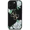 Guess Grained tok, rózsaszíns Big 4G logo iPhone 16 Pro Max tok, fekete