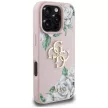 Guess Grained tok, rózsaszíns Big 4G logo iPhone 16 Pro tok, rózsaszín