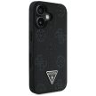 Guess Grained Hot Stamp Peony  Triangle Logo MagSafe iPhone 16 tok, fekete