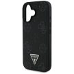 Guess Grained Hot Stamp Peony  Triangle Logo MagSafe iPhone 16 tok, fekete