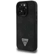 Guess Grained Hot Stamp Peony  Triangle Logo MagSafe iPhone 16 Pro tok, fekete