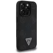 Guess Grained Hot Stamp Peony  Triangle Logo MagSafe iPhone 16 Pro tok, fekete