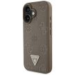 Guess Grained Hot Stamp Peony  Triangle Logo MagSafe iPhone 16 tok, barna