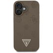 Guess Grained Hot Stamp Peony  Triangle Logo MagSafe iPhone 16 tok, barna
