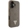 Guess Grained Hot Stamp Peony  Triangle Logo MagSafe iPhone 16 tok, barna