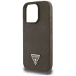 Guess Grained Hot Stamp Peony  Triangle Logo MagSafe iPhone 16 Pro Max tok, barna