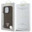 Guess Grained Hot Stamp Peony  Triangle Logo MagSafe iPhone 16 Pro Max tok, barna