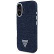 Guess Denim Triangle Logo MagSafe iPhone 16 tok, kék